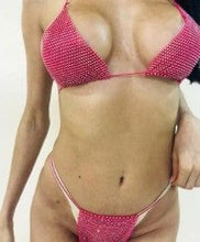 Load image into Gallery viewer, Beach Rhinestone Mesh Bikini Set - BikiniOmni.com

