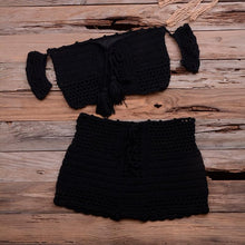 Load image into Gallery viewer, Bohemian Crochet Knitted High-Waist Bikini - BikiniOmni.com
