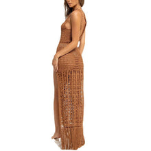 Load image into Gallery viewer, Crochet Fringed Full Length Cover-Up - BikiniOmni.com
