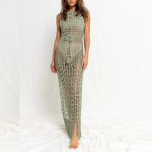 Load image into Gallery viewer, Crochet Fringed Full Length Cover-Up - BikiniOmni.com
