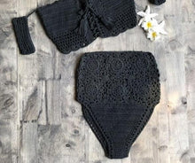 Load image into Gallery viewer, Crochet High Waist Two Piece Swimsuit - BikiniOmni.com
