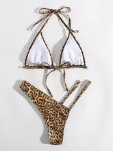 Load image into Gallery viewer, Daring and Chic Leopard Print Split High-Waist Bikini - BikiniOmni.com
