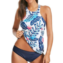 Load image into Gallery viewer, Female Plus Size Crop Top Tankini - BikiniOmni.com
