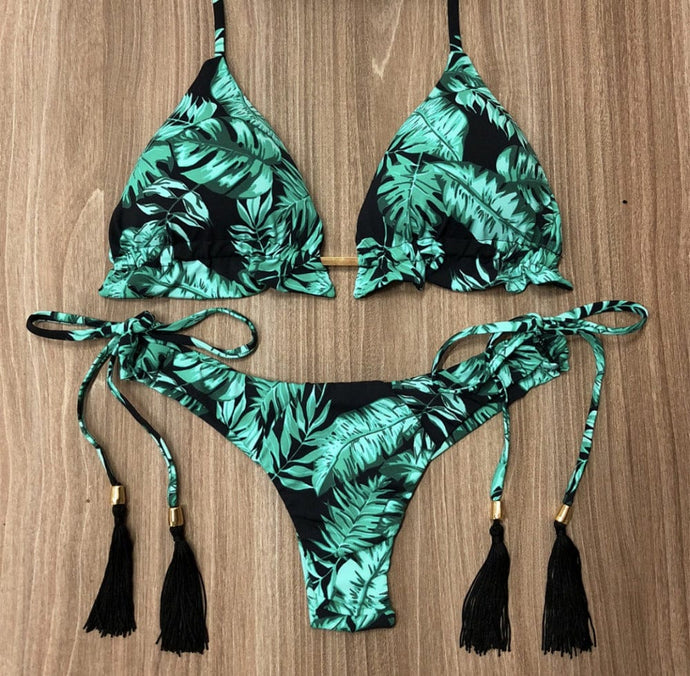 Floral Print High Waist Bikini - BikiniOmni.com