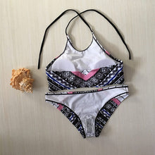 Load image into Gallery viewer, Futuristic Aztec Low-Waist Bikini - BikiniOmni.com
