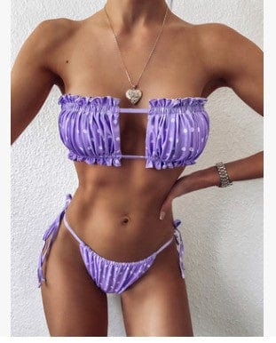 Hollow Sexy Skinny Thong Beach High Waist Bikini - BikiniOmni.com