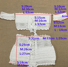 Load image into Gallery viewer, Knitted Crochet Off Shoulder Bandage High Waist Bikini - BikiniOmni.com
