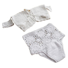 Load image into Gallery viewer, Knitted Crochet Off Shoulder Bandage High Waist Bikini - BikiniOmni.com
