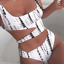 Load image into Gallery viewer, Monokini Cutout Tie Dye Swimsuit - BikiniOmni.com
