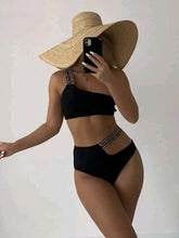 Load image into Gallery viewer, New Ladies High Waist Split Bikini Swimsuit - BikiniOmni.com

