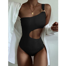 Load image into Gallery viewer, One-Piece Waistless One-Shoulder Swimsuit - BikiniOmni.com
