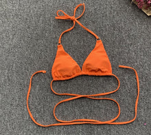 Load image into Gallery viewer, Orange High Waist Bikini - BikiniOmni.com
