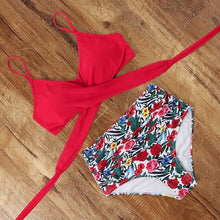 Load image into Gallery viewer, Print &amp; Colourful High Waist Bikini - BikiniOmni.com
