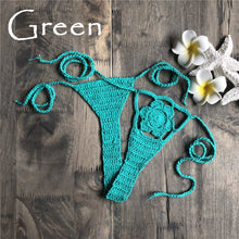 Load image into Gallery viewer, Sexy Crochet Knitted Lace-Up Bohemian Bikini Bottom - BikiniOmni.com
