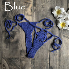 Load image into Gallery viewer, Sexy Crochet Knitted Lace-Up Bohemian Bikini Bottom - BikiniOmni.com
