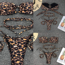 Load image into Gallery viewer, Sexy Leopard Print High Waist Bikini - BikiniOmni.com
