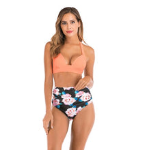 Load image into Gallery viewer, Sexy Solid Printed High-Waisted Plus Size Bikini - BikiniOmni.com
