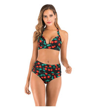 Load image into Gallery viewer, Sexy Solid Printed High-Waisted Plus Size Bikini - BikiniOmni.com
