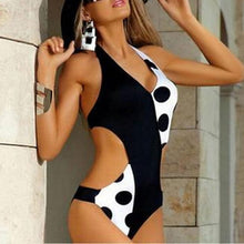 Load image into Gallery viewer, Slim Polka Dot Bikini Women&#39;s Monokini One-Piece Swimsuit - BikiniOmni.com
