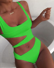 Load image into Gallery viewer, Solid Color One-Piece Swimsuit - BikiniOmni.com
