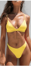 Load image into Gallery viewer, Solid Color Split high Waist Bikini - BikiniOmni.com
