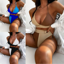 Load image into Gallery viewer, Split Swimsuit Solid Color Stitching Bikini - BikiniOmni.com
