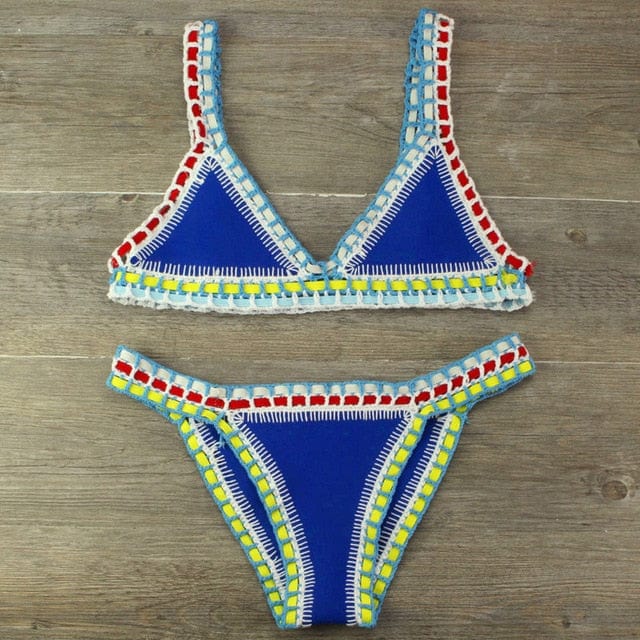 Spring Break Crochet Low Waist Bikini Sets - BikiniOmni.com