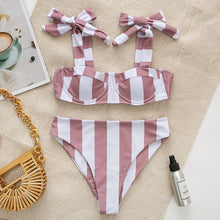 Load image into Gallery viewer, Striped Hot Spring Beach Bikini - BikiniOmni.com
