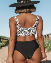Load image into Gallery viewer, Swimsuit Bikini Leopard Print High Waist Tie - BikiniOmni.com
