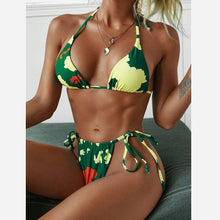 Load image into Gallery viewer, Three-point Tie-Dye Tether Split Bikini - BikiniOmni.com

