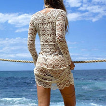 Load image into Gallery viewer, Women Crochet Sexy Bikini Beach Cover-Up Swimwear - BikiniOmni.com
